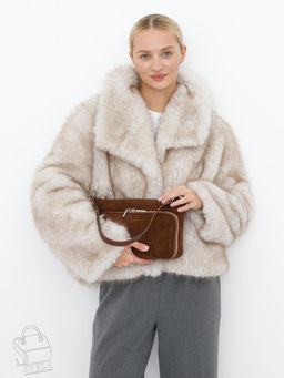 Сумка женская кожаная 8200PEF cocoa Polina&Eiterou в Новосибирске