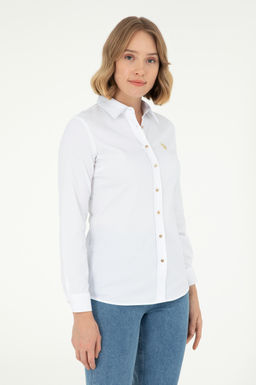 Рубашка U.S. Polo Assn Basic белая с длинным рукавом