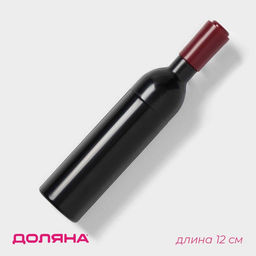 Штопор для вина Доляна «Бутылка», 11.5×2.5 см, чёрный