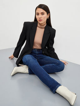 Утепленные женские джинсы зауженного кроя на флисе - Mossmore фото 11