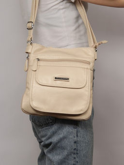 Сумка женская искусственная кожа Guecca-RY 7016, 1отд+карм/пер, плечевой ремень, светло-бежевый SALE 261718 - Adelia фото 10