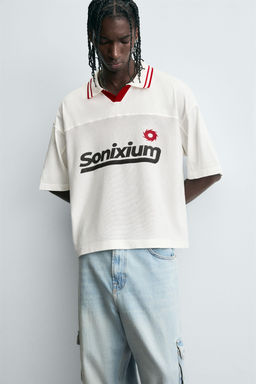 RETRO FOOTBALL PRINT POLO SHIRT - Zara фото 6