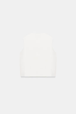 TOP CHALECO BOTONES / Blanco