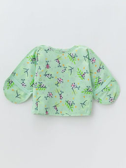 Распашонка для малышей из тонкого хлопка, зелёный - Lesi kids фото 17