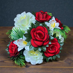 Розы, букет 12 веточек, высотой 55см