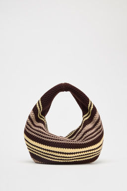 STRIPED CROCHET BUCKET BAG - Zara фото 3