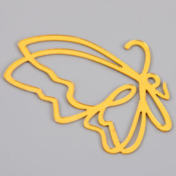 Набор для украшения Бабочки, набор 5 шт, цвет золото - Страна карнавалия фото 3