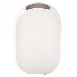 Ваза керамическая "Маска" 1,2л, 14х7,5см h21,8см, горло - 7,3х4,8см, матовая, фактурная глазурь, цвет - белый, в коробке (Китай)