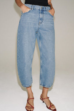 JEANS ZW COLLECTION CAPRI BALLOON TIRO MEDIO / Azul - Zara фото 2