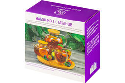 Набор 2 стаканов 500 мл 8,5*8,5*16 см "Crystal glass", стекло