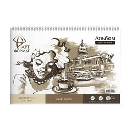 Альбом для эскизов 40 л. А3, гребень АРТформат мелованный картон, ВД-лак, с жесткой подлож...