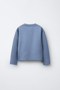 RIB SWEATSHIRT WITH MODAL - Zara фото 9