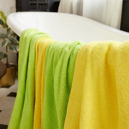 Полотенце махровое Экономь и Я 70*140 см, цв. зеленый, 100% хлопок, 320 гр/м2  фото 9