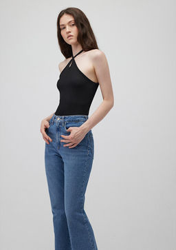 Capraz Yaka Siyah Top - Mavi фото 2