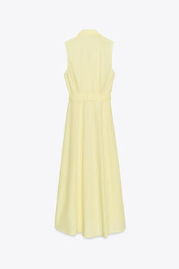 POPLIN MIDI DRESS WITH BELT - Zara фото 8