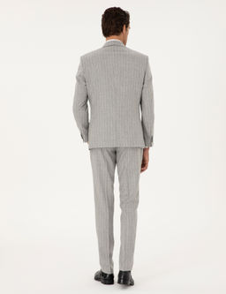 Светло-серый приталенный костюм - Cacharel фото 5