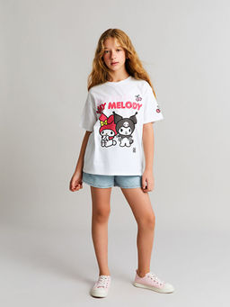 Bisiklet Yaka My Melody Bask?l? K?z ?ocuk Ti??rt