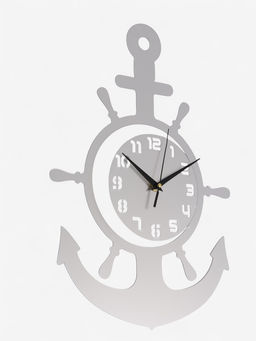 Часы настенные интерьерные Якорь, 3D, наклейка, 45?31 см