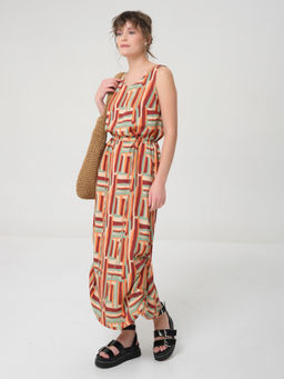 Платье из штапеля с принтом - Stilla фото 2