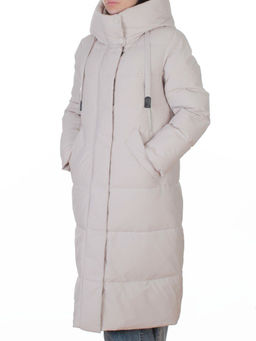 A8356 BEIGE Пальто зимнее женское (200 гр. холлофайбер)