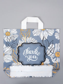 Цена за 50 шт. Пакет с петлевой ручкой "Лепестки" 35 х 30 х 8, см, 60 мкм