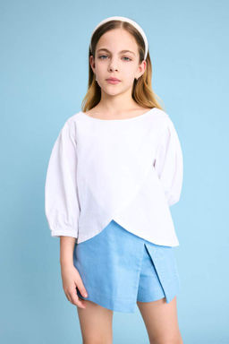 Блузка с коротким рукавом для девочки