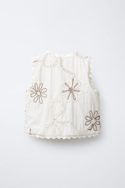EMBROIDERED FLORAL WAISTCOAT - Zara фото 2