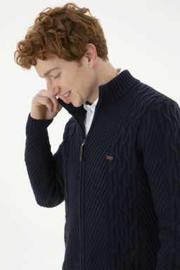 Мужской темно-синий трикотажный кардиган - U.s. polo assn фото 2