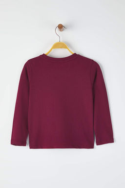 Ekru-Bordo 2li Unisex Cocuk 100% Pamuk Animal Bask?l? Regular Orme T-Shirt TKDAW26TS00016 - Trendyolmilla фото 6