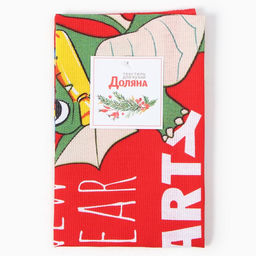 Полотенце Доляна Party 28х46 см, 100% хл, рогожка 164 г/м2  фото 5