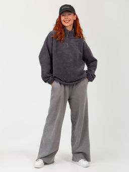 Толстовка женская футер начес 3-х нитка ТЕДДИ ГРАФИТ - Domtrik фото 5