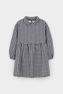 КР 5907/серая клетка на белом к519 платье для дев - Crockid фото 2