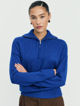 Джемпер на молнии из вискозы / Zarina  фото 6