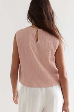 Blusa efecto arrugado con inserciones de encaje - H&m фото 7