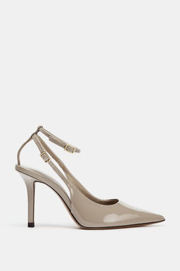 FAUX-PATENT HIGH-HEEL SLINGBACK SHOES - Zara фото 3