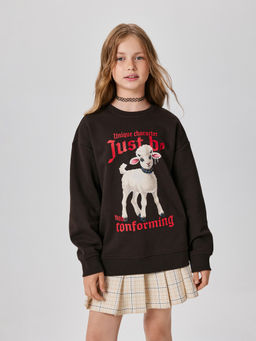 ACOOLA / Джемпер детский для девочек Vesna_sw темно-коричневый