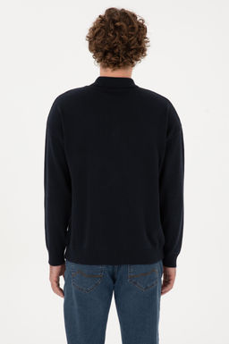 Erkek Comfort Fit Polo Yaka Lacivert Basic Kazak - U.s. polo assn фото 5