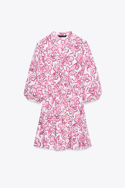 FLORAL PRINT MINI DRESS - Zara фото 7
