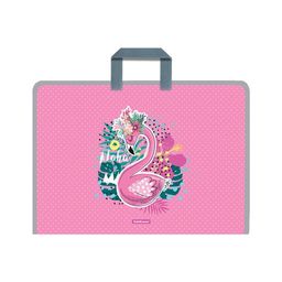 Цена за 1 шт. Папка на молнии пластиковая с ручками ErichKrause® Rose Flamingo, А3