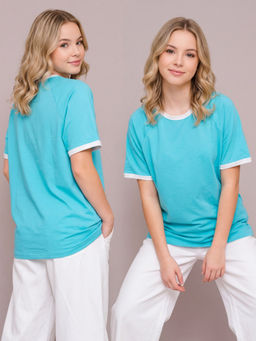 Базовая футболка хлопок и лайкра