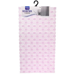 Коврик в ванну 67х37 "Сити" розовый