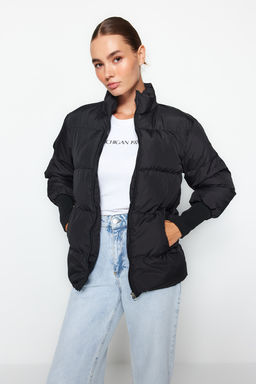 Siyah Ribana Kollu Su Itici Sisme Mont TWOAW22MO0002