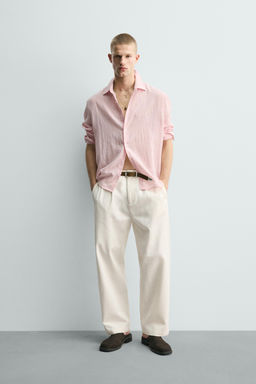 CAMISA FLUIDA CUADROS / Rosa pastel - Zara фото 8