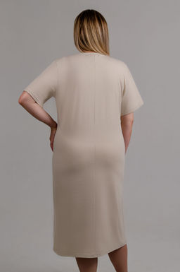 Арт. 4149 Туника женская 52-60 (5 шт) Цвет:бежевый - Калинка фото 3