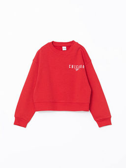 Bisiklet Yaka K?z ?ocuk Sweatshirt