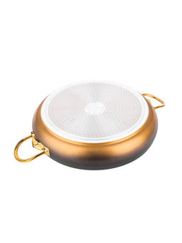 Сотейник с крышкой стеклянной 26х7 см (2,8 л) с АПП, цвет: черный/золотой, арт. 3050-26-BK/GD - D.L.K. фото 3