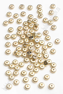 Бусины 6*2 мм "Круг" (400 шт) SF-7292, золото