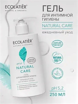 Ecolatier Inspirat.Гель д/интим.гигиены Natural Care Ежедневн.уход 250мл с дозат.