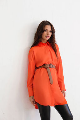 Базовая удлинённая рубашка свободного силуэта - Martichelli фото 36