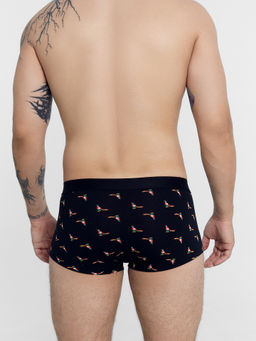Трусы мужские боксеры мультипак (2 шт.) в черном и синем цвете с птичками птицы на черном +орнамент на морском 411188-2 - Mark formelle фото 4